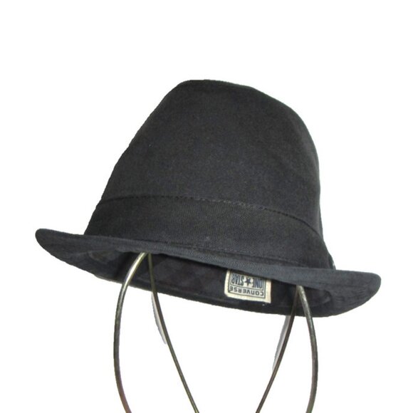 Converse One Star Black Trilby Fedora Cotton Hat One Size Unisex - Picture 3 of 9